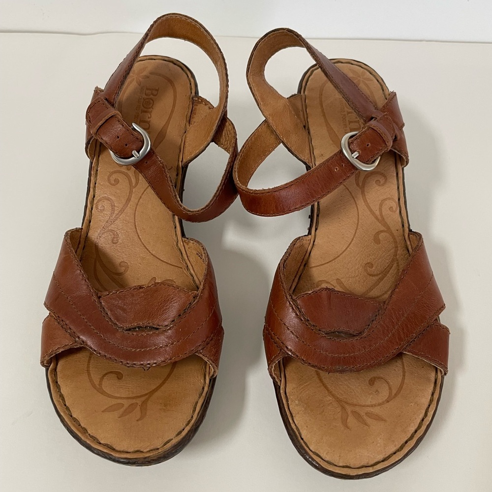 Born Leather Platform Wedges